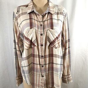 Free People plaid shirt
